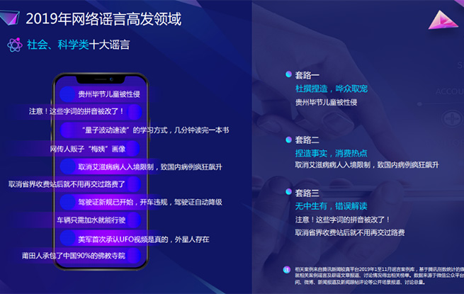 《2019年网络谣言治理报告》揭秘三大谣言高发领域
